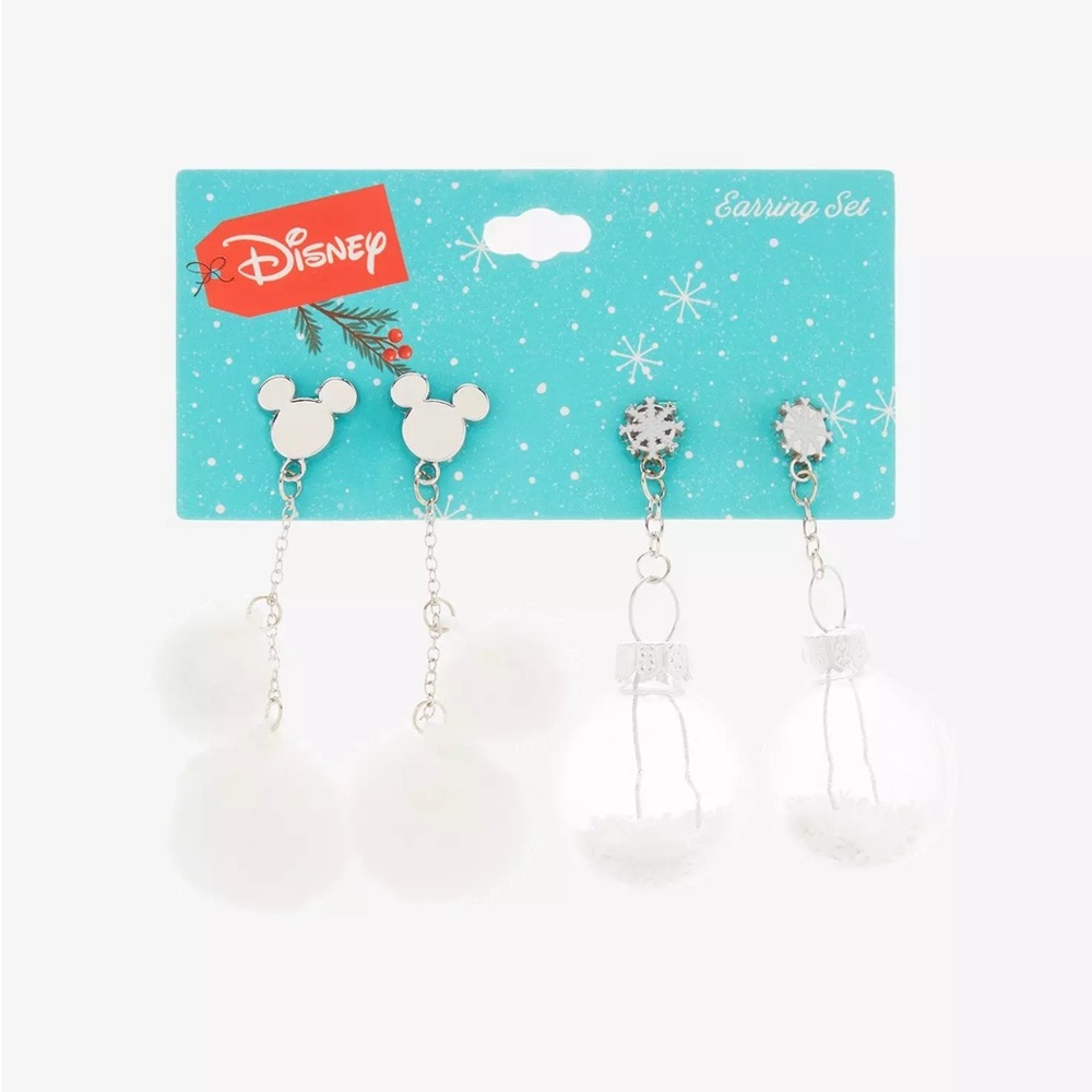 Disney Mickey Mouse Snowflake Ornament Earring Set - BoxLunch Exclusive